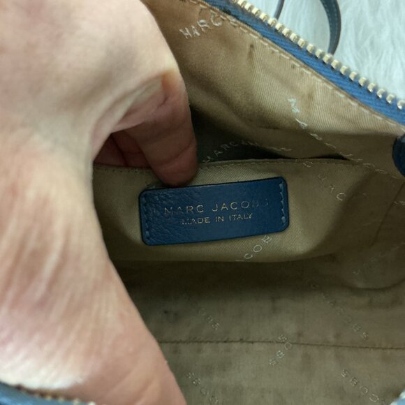 Marc Jacobs Gray Blue Leather Marc Jacobs Wellington Peggy Crossbody Bag - Picture 8 of 10